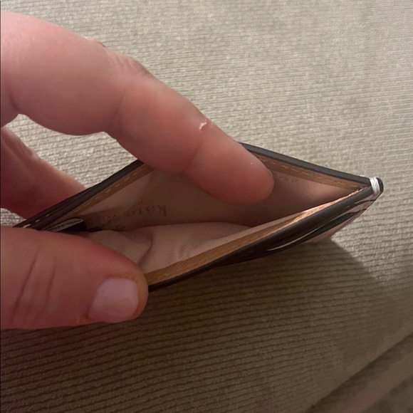 Kate Spade Blush Pink Card Holder with Gold Logo, NWT - Picture 2 of 3